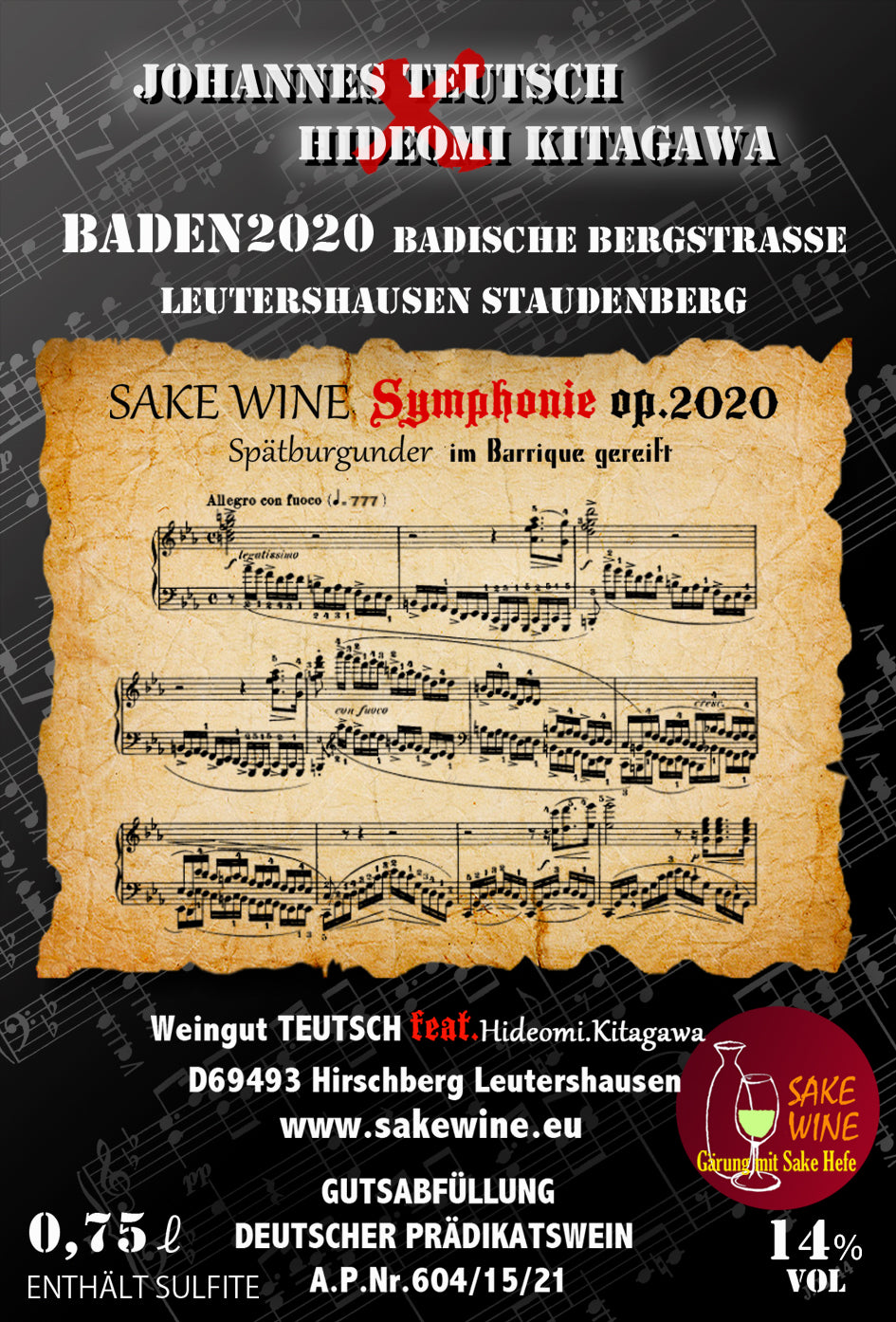 SAKEWINE Spätburgunder Rotwein Symphonie op.2020 3er Set