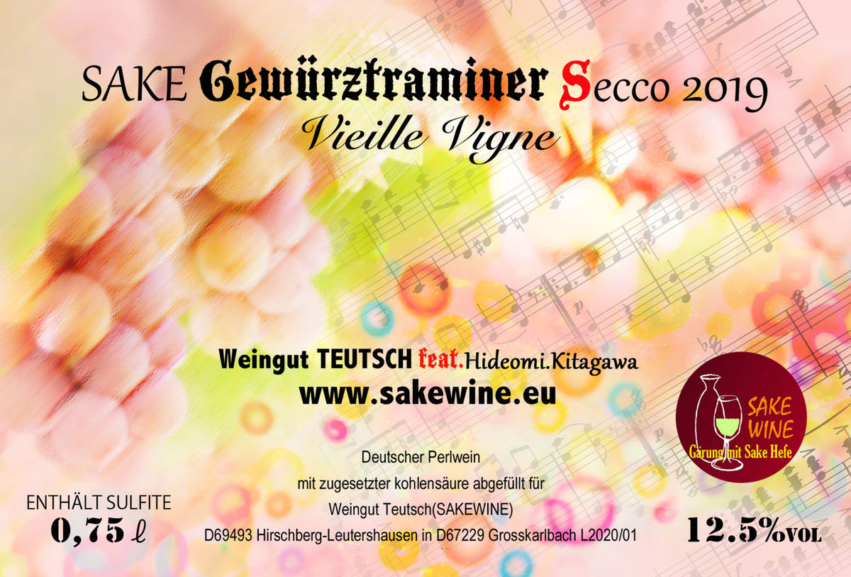 SAKEWINE Gewürztraminer Secco Vieille Vigne 2019 3er Set